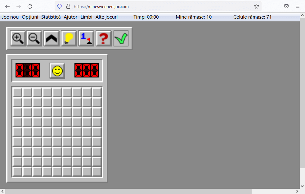 Tablă Minesweeper goală